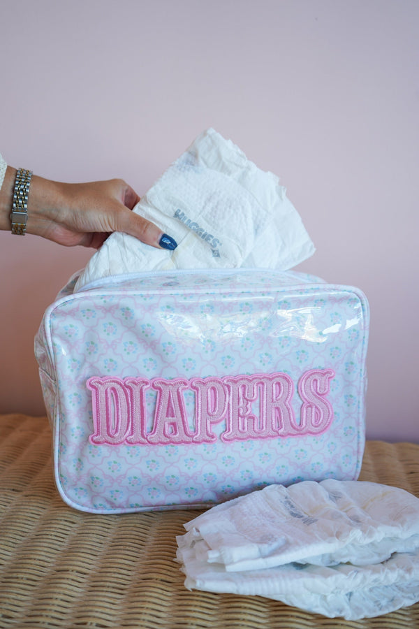 KenzKustomz Diapers XL Clear Coat Travel Bag 11x5x8 inches