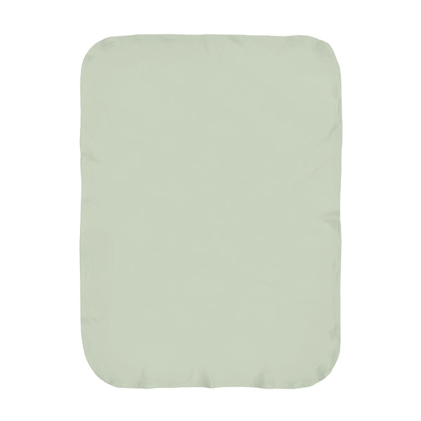 Personalize the First and Middle Name swaddle blanket in sage with your baby's name