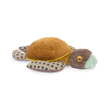 Small Turtle Plush Stuffed Toy by Moulin Roty - Soft, cuddly, and perfect for babies and toddlers.