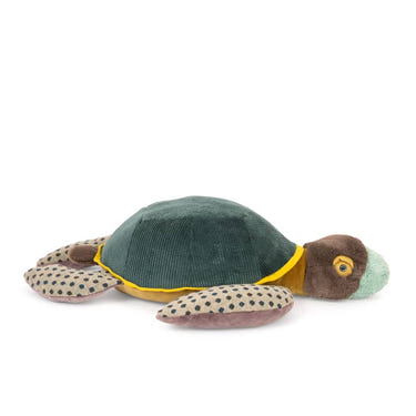 Large Turtle Plush Stuffed Toy by Moulin Roty - Soft, cuddly, and perfect for babies and toddlers.