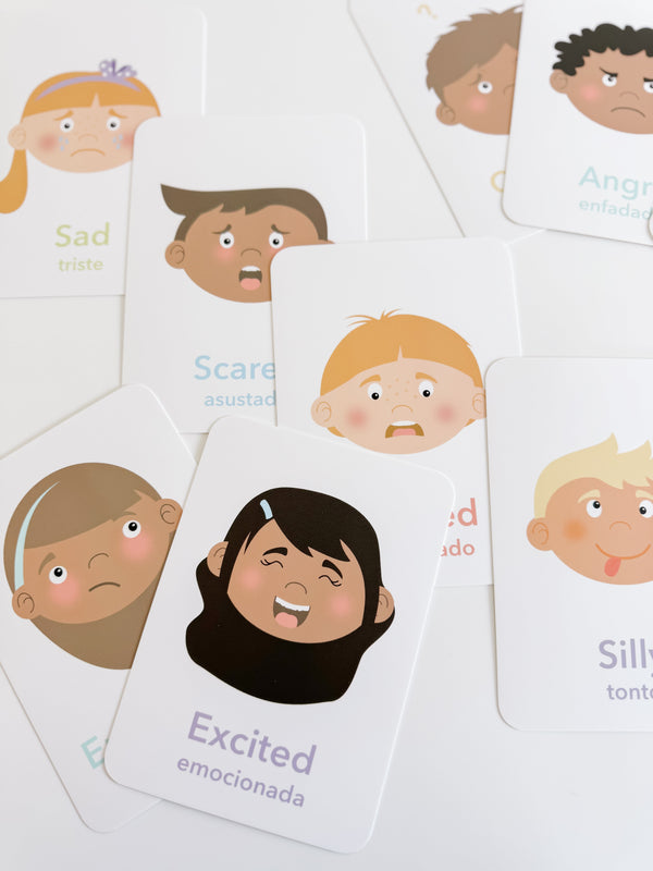 "Colorful Emotions Flashcards for babies, enhancing early learning and sensory play skills."