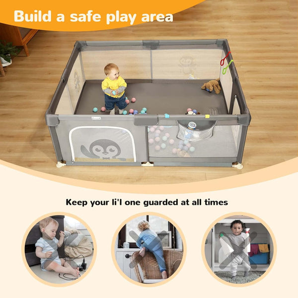 Li'l Pengyu Large Baby Playpen