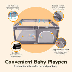 Li'l Pengyu Large Baby Playpen