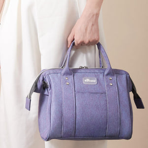 Stylish women mini crossbody bag for diapers, shown at angle 12, perfect for modern moms on the go.