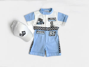 Costumes Club Handmade Race Car Driver Costume for Toddlers - Halloween Costume, Cars Boys Racing Outfit, Toddler Racer Suit by Costumes Club