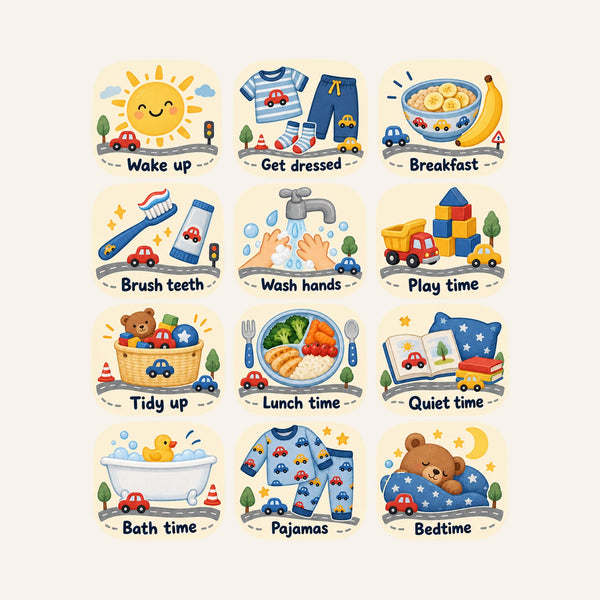 Vehicle Daily Routine Wall Decals, Set of 12, image 3