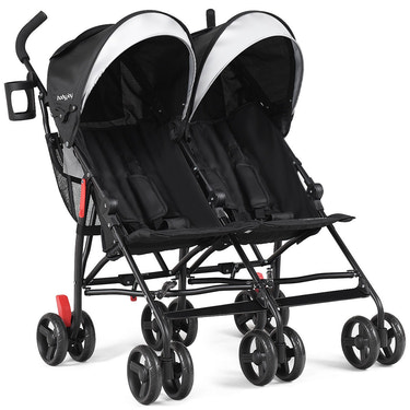 Ultralight foldable twin baby double stroller, perfect for travel with kids.