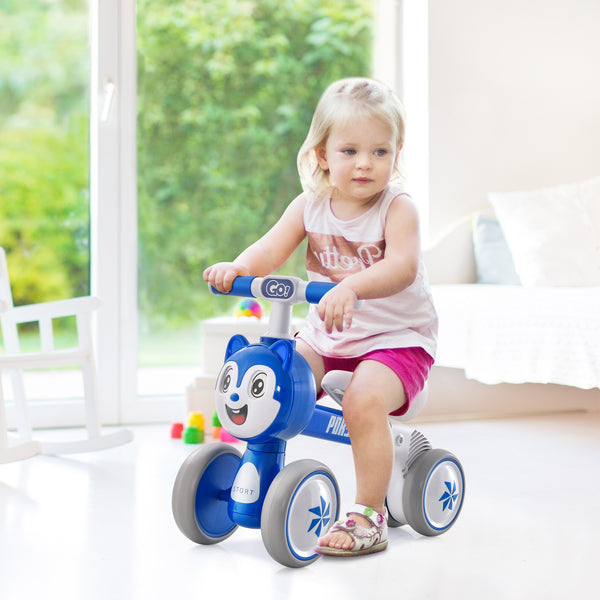 Baby Balance Bike No Pedal Lightweight Infant 4 Wheels Baby Bicycle