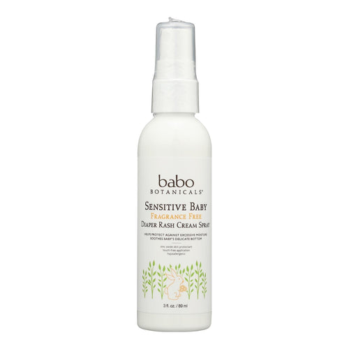 Babo Botanicals Unscented Diaper Cream Spray for effective diaper rash relief. Safe and gentle for baby's skin.