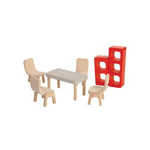 "Colorful baby dining room set for imaginative pretend play, featuring mini furniture and accessories."