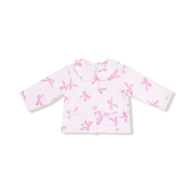 Pretty Bows tweed style jacket with bow pockets for babies, stylish and cozy outerwear for little ones.