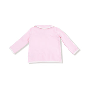 Varsity - Pink - Tweed Style Jacket with Bow Pockets