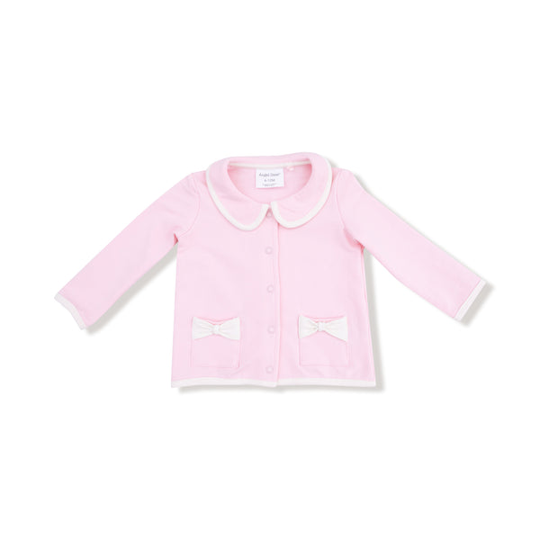 Varsity - Pink - Tweed Style Jacket with Bow Pockets