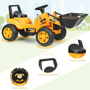Kids Ride On Excavator Digger 6V Battery Powered Tractor