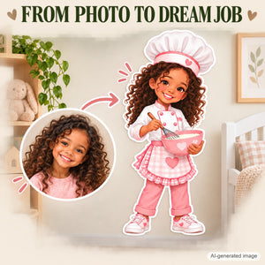Personalized Baker Wall Decal from Photo, Dream Job Sticker, image 3