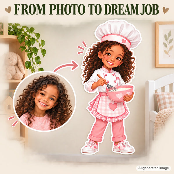 Personalized Baker Wall Decal from Photo, Dream Job Sticker, image 3