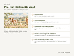 Watercolor Farm Parade Wall Mural, image 7
