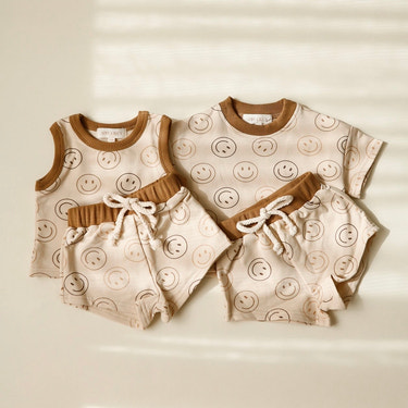 Smiley Set- Tan - MOOGCO Baby