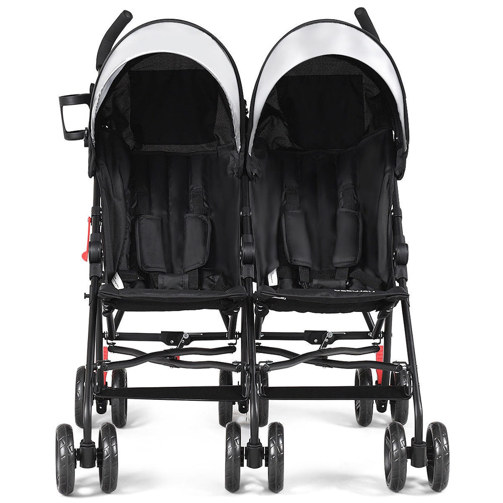 Ultralight foldable twin baby double stroller, perfect for travel with kids.