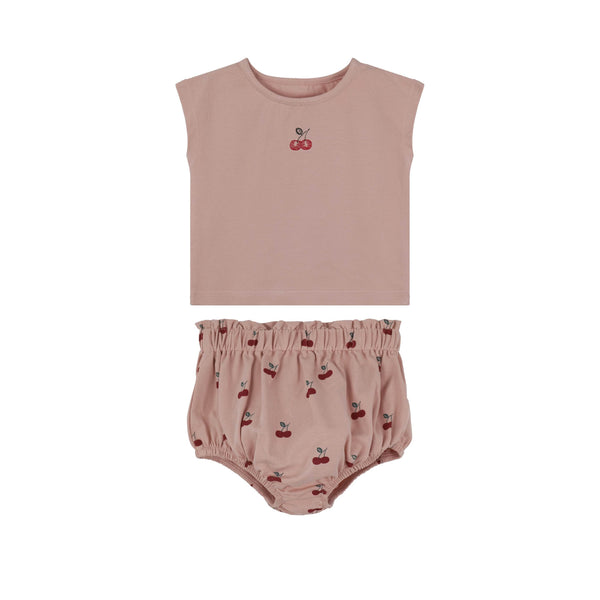 Cherry/ Boat short 2 piece set