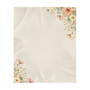 Personalize the Wildflower toddler sherpa blanket in cream with your baby's name