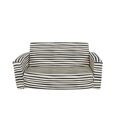 Bold Stripe Play Couch for kids, featuring vibrant colors and a versatile design for playtime and relaxation.