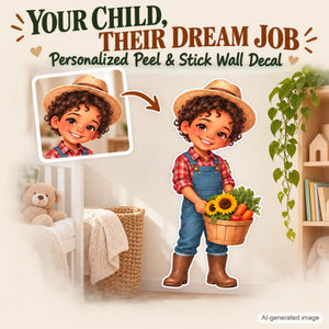 Personalized Farmer Wall Decal from Photo, Dream Job Sticker, image 2