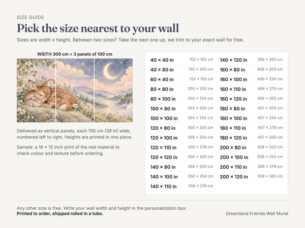 Watercolor Dreamland Friends Wall Mural, image 5