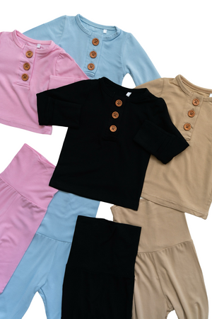 Tan Infant 2-Piece Bamboo Set