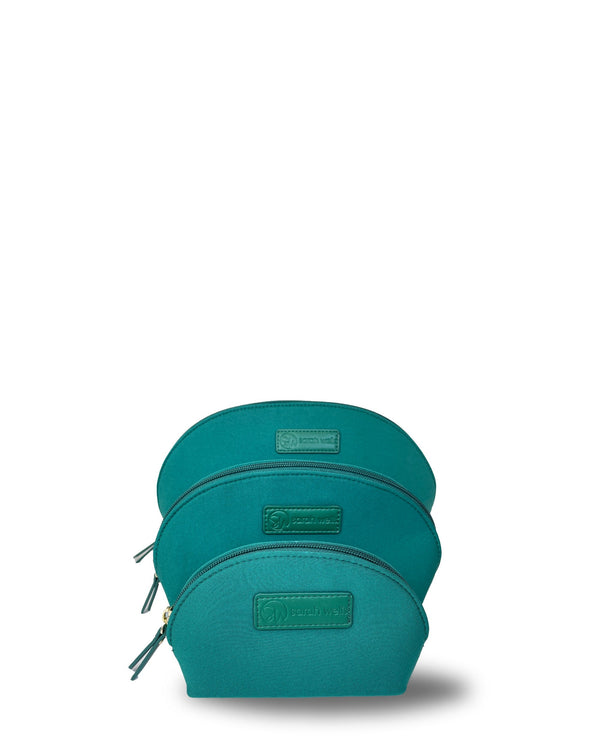 Sarah Wells PackSWell Neoprene Organizer Set of 3 – Washable Zipper Pouches for Pump Parts, Travel, Makeup, Snacks, Tech Cords & More