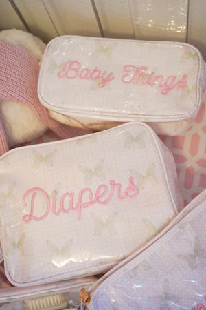 KenzKustomz Diapers XL Clear Coat Travel Bag 11x5x8 inches