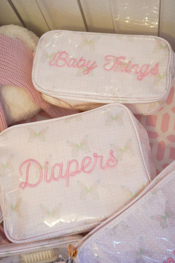 KenzKustomz Diapers XL Clear Coat Travel Bag 11x5x8 inches