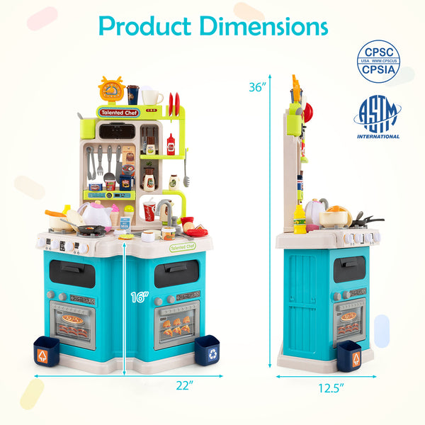 Kids Kitchen Playset-Blue