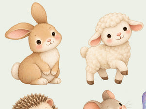 Baby Meadow Animal Wall Decals, Set of 9, image 4