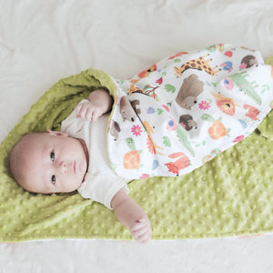 Baby & Toddler Minky Blanket - Zoo Party