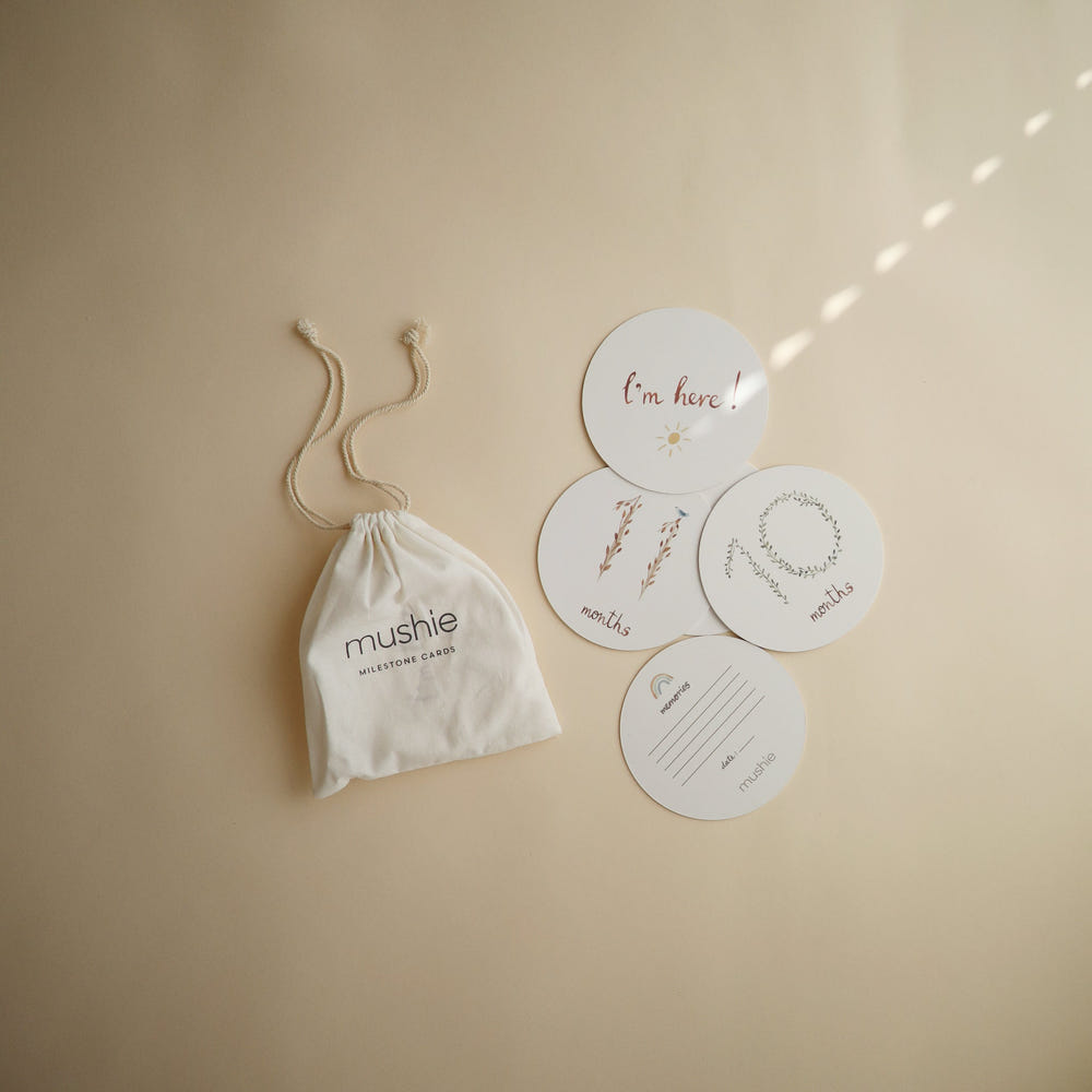 "Milestone cards for babies, featuring colorful designs to capture precious moments and growth milestones."