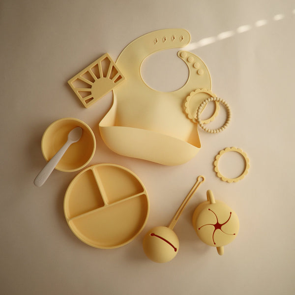 Mushie Silicone Suction Bowl for Babies Learning to Feed