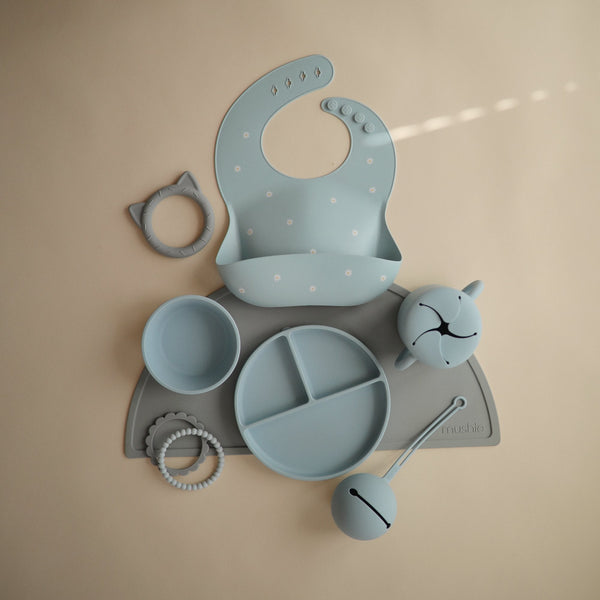 Mushie Silicone Suction Bowl for Babies Learning to Feed