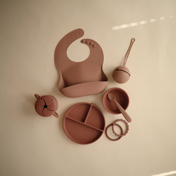 Mushie Silicone Suction Bowl for Babies Learning to Feed