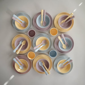 Mushie Dinnerware Cups Soft Colors Non-Toxic PP Plastic