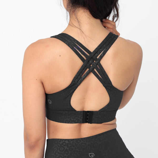 Chloe 4 Running Nursing & Pumping Sports Bra (Black Cheetah)