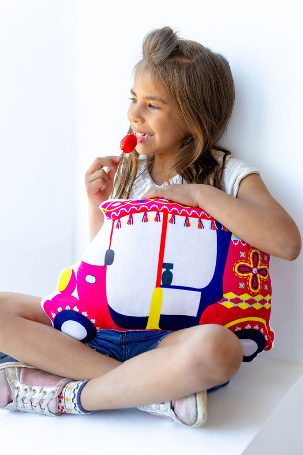 Pink Autos Custom-Shaped Pillow