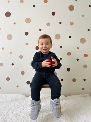 Organic Baby Booties, Newborn Booties Basic, Gray