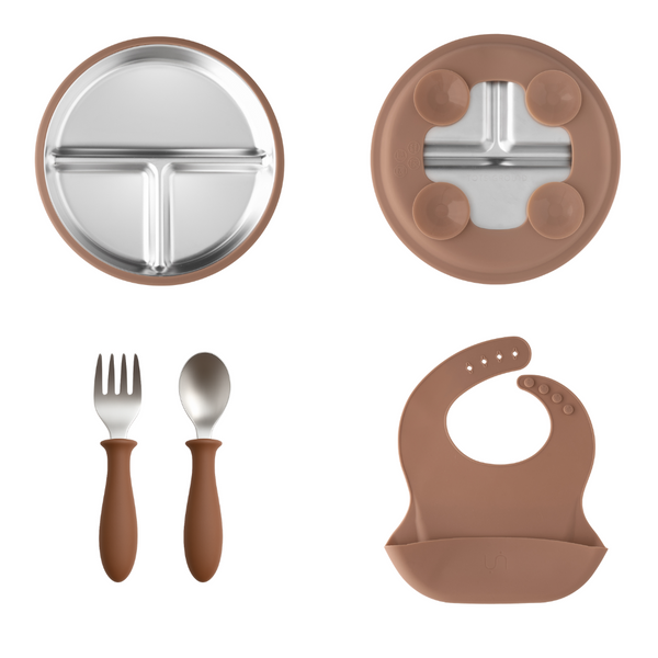 Stainless Steel Toddler Feeding Set 12+ Months- Sage Green