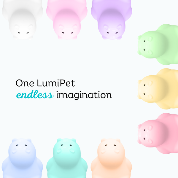 LumiPets® Honey the Hippo- Children's Touch Night Light