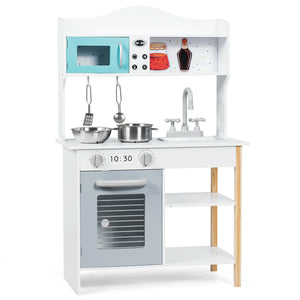 Kids Kitchen Cookware Pretend Cooking Food Play Set - Realistic