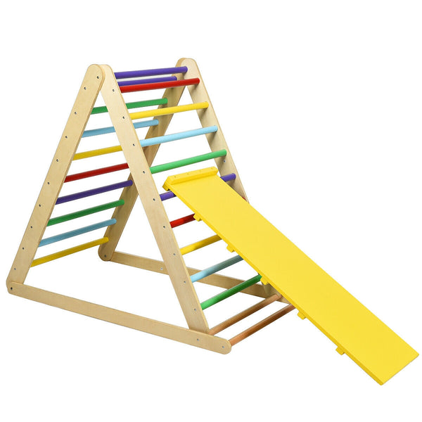 Foldable Wooden Climbing Triangle Indoor Home Climber Ladder for Toddlers & Kids