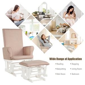 Baby Nursery Relax Rocker Rocking Chair Glider & Ottoman Set