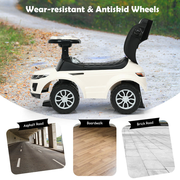 3 in 1 Ride on Push Car Toddler Stroller Sliding Car with Music