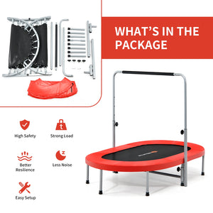 2-Person Foldable Mini Kids Fitness Rebounder Trampoline